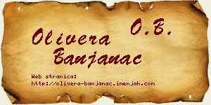 Olivera Banjanac vizit kartica